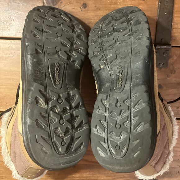 Columbia Womens Brown Faux Fur Collar Lined Waterproof Ankle Boots Size 10 M - Picture 8 of 8